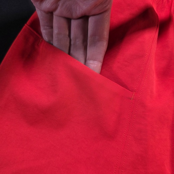 Lululemon Red Paperbag Waist Skirt High Rise Knee Length Pockets Size 10 - Picture 4 of 8